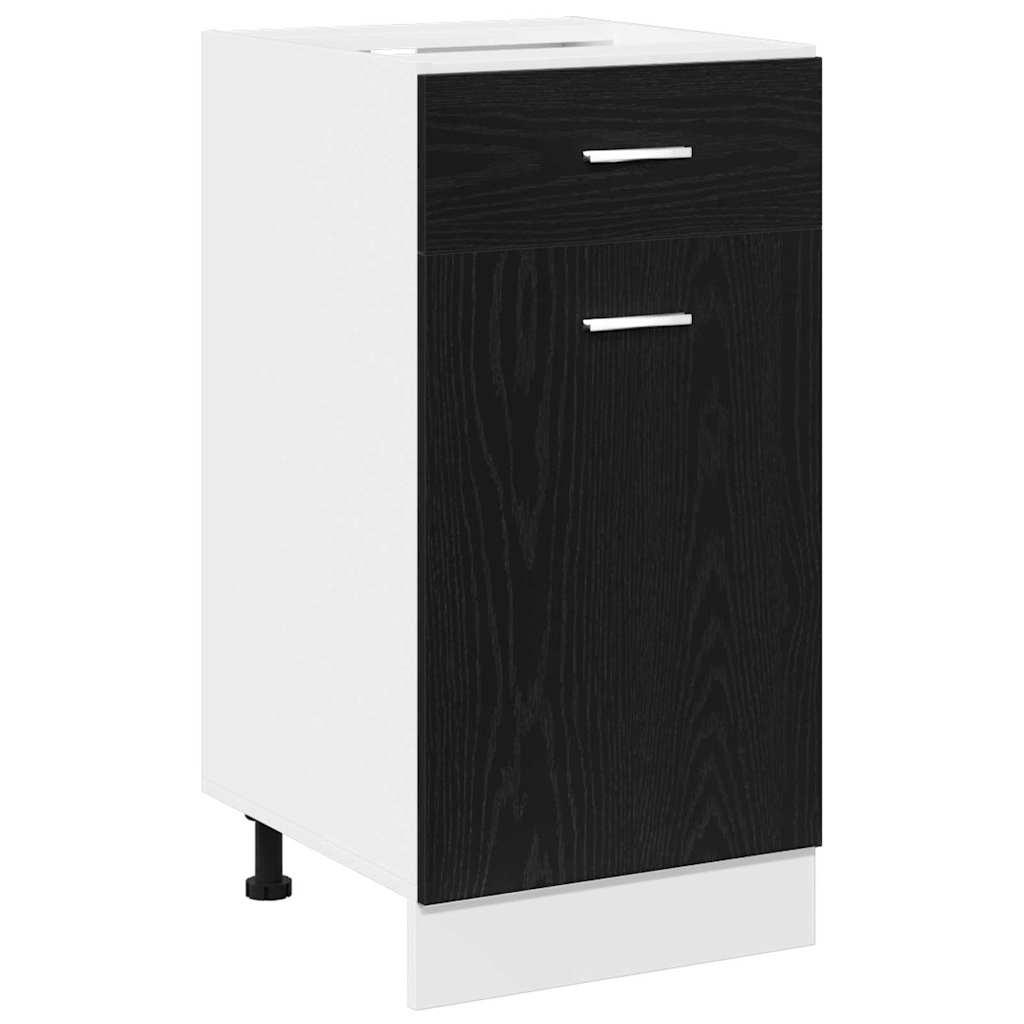 Hängande skåp Svart Ek 40 x 46 x 81,5 cm Konstruerat trä