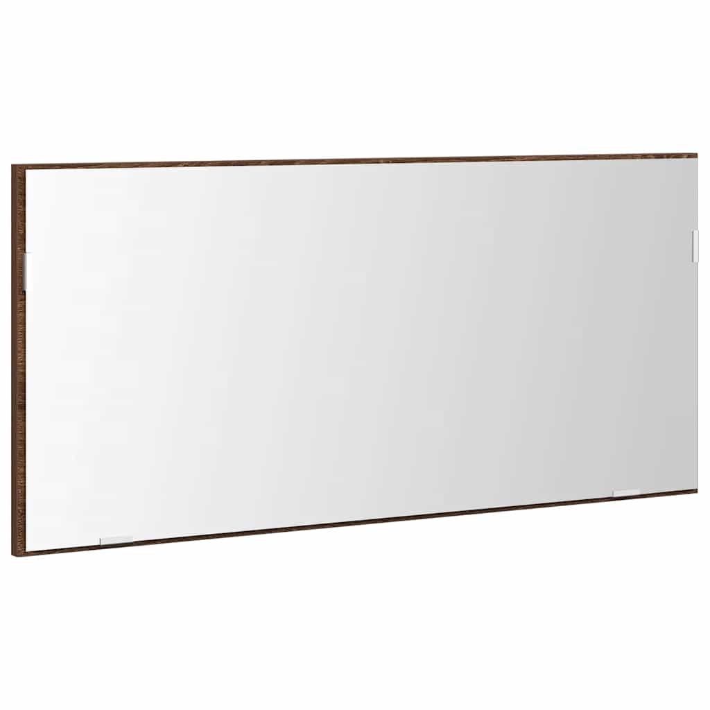 Spegel brun ek 80 x 37 cm Glas och konstruerat trä
