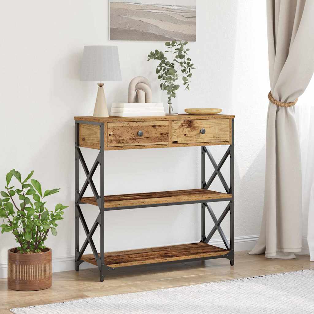 Konsol Bord Gammalt trä 75 x 28 x 75 cm