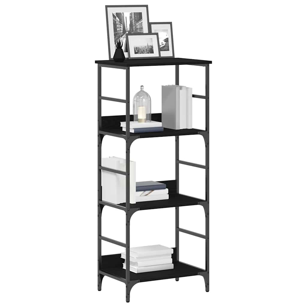 Hyllsystem Svart Ek 50 x 33 x 117,5 cm Konstruerat trä