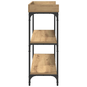 Konsolbord med hylla med lagring artisan ek 100 x 30 x 80 cm