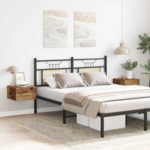 Nattduksbord 2 pcs Gammalt trä 35 x 35 x 20 cm Konstruerat trä