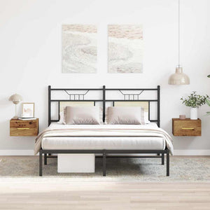 Nattduksbord 2 pcs Gammalt trä 35 x 35 x 20 cm Konstruerat trä