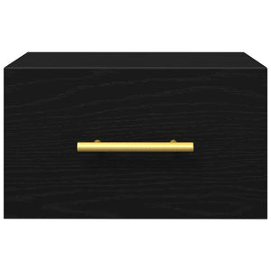 Nattduksbord Svart Ek 35 x 35 x 20 cm Konstruerat trä