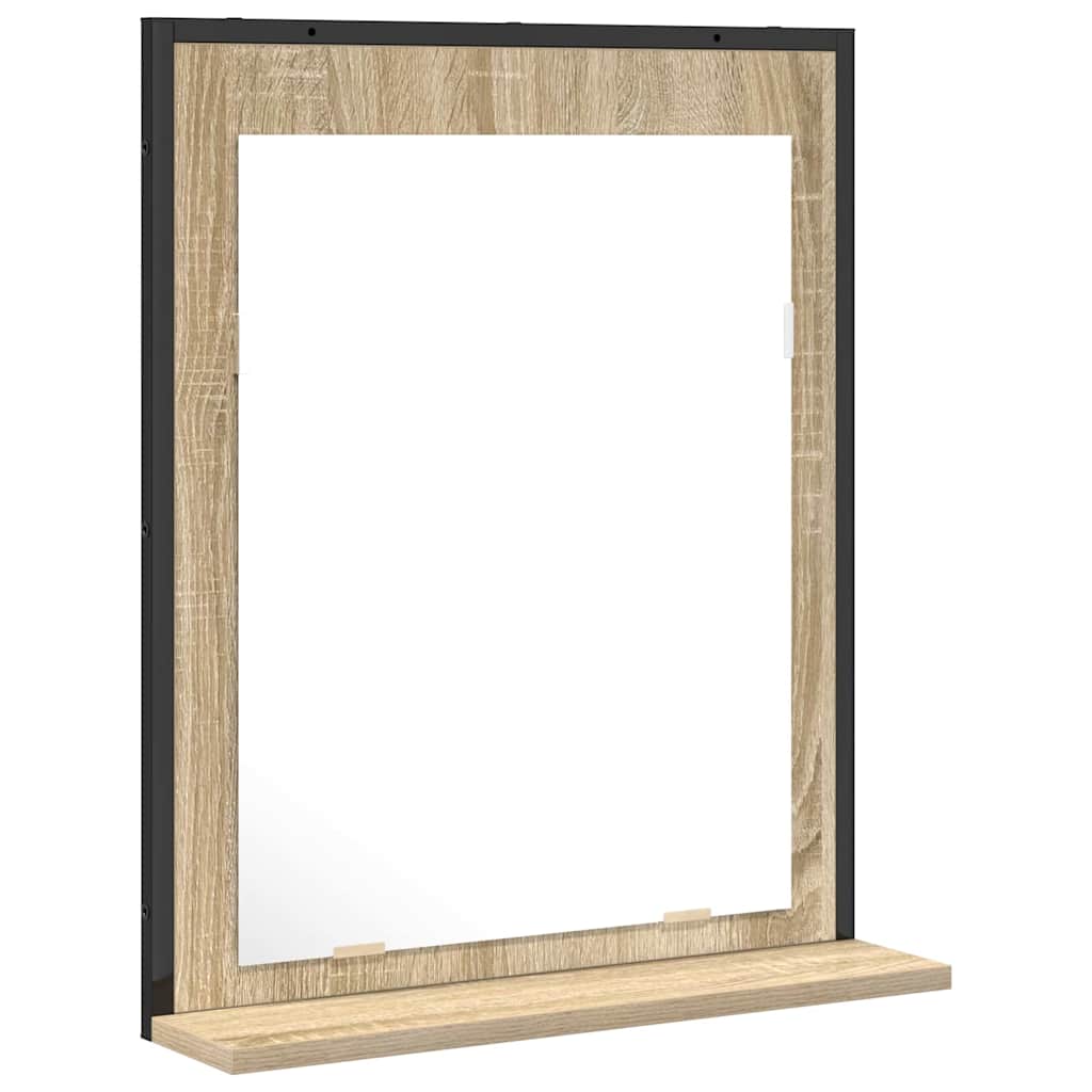 Badrumsspegel Svart 50 x 12 x 60 cm Glas och konstruerat trä