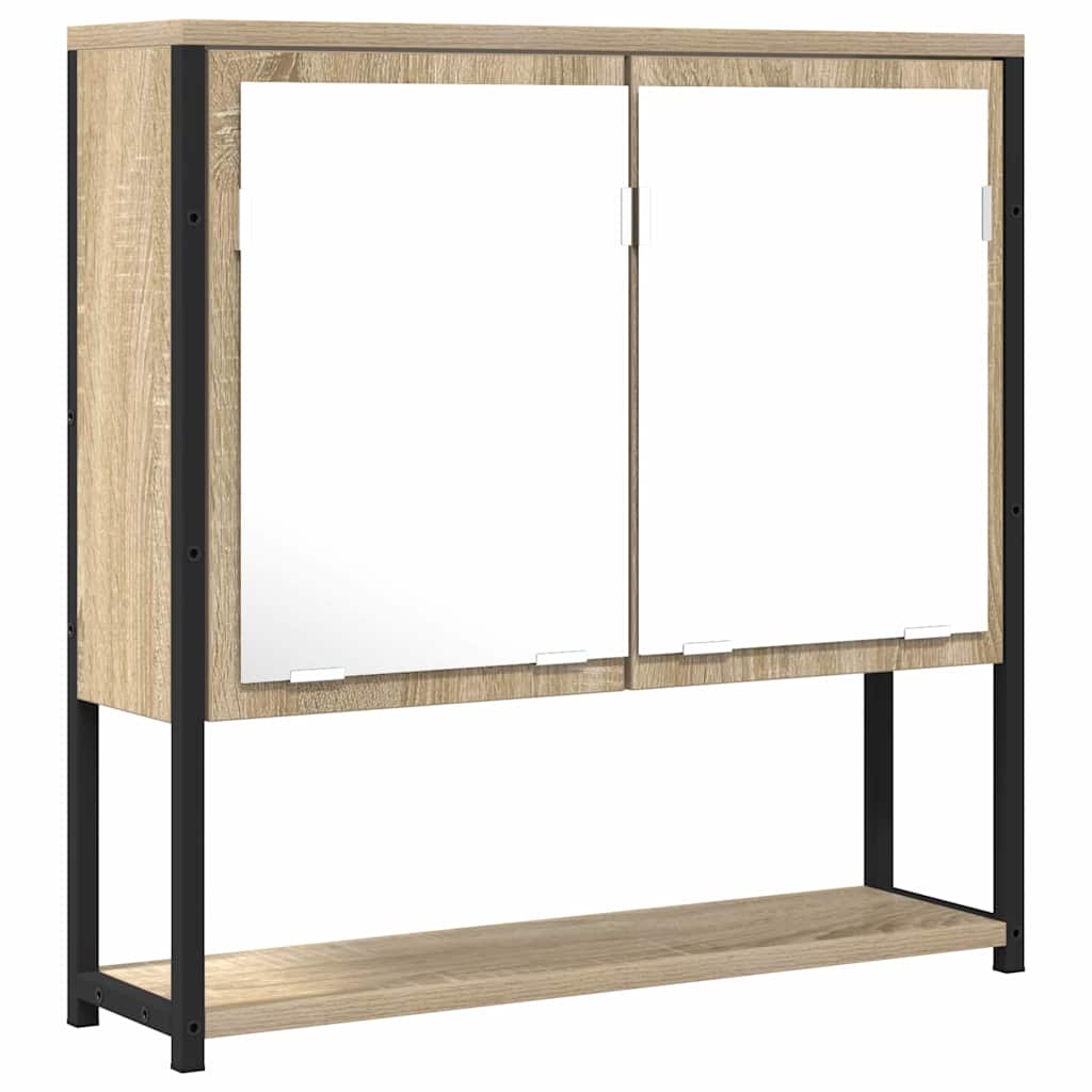 Badrumsspegel Beige 60 x 16 x 60 cm Glas och konstruerat trä