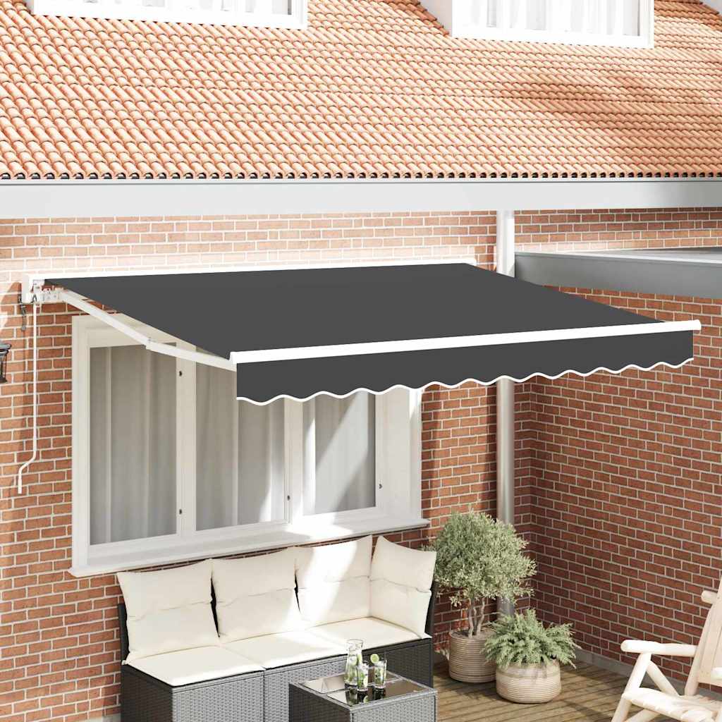 Markisram Antracit 250 x 200 cm Polyester med PU-beläggning