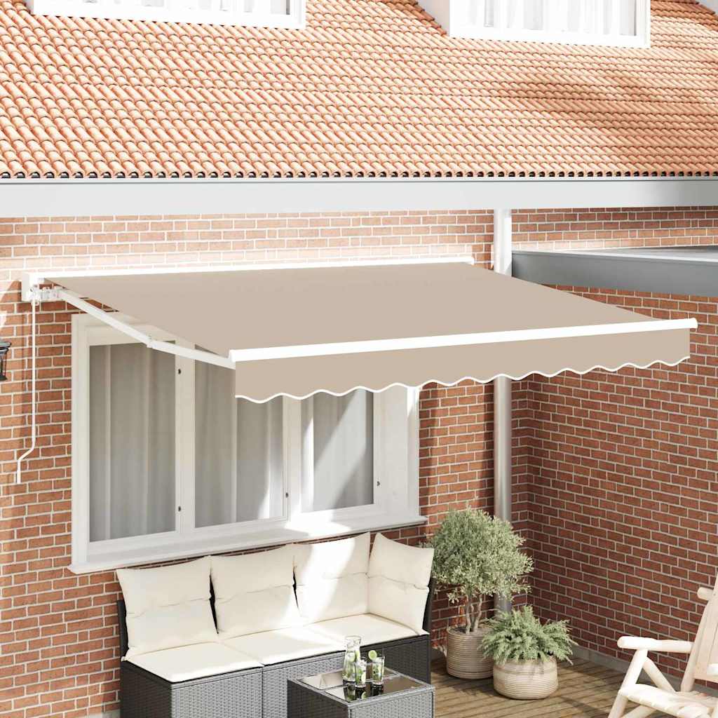 Markisram Beige 250 x 200 cm Polyester med PU-beläggning