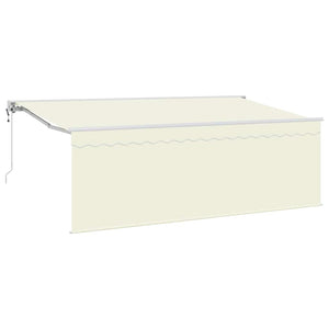 Utfällbar markis Kräm 350 x 200 cm Polyester och aluminium