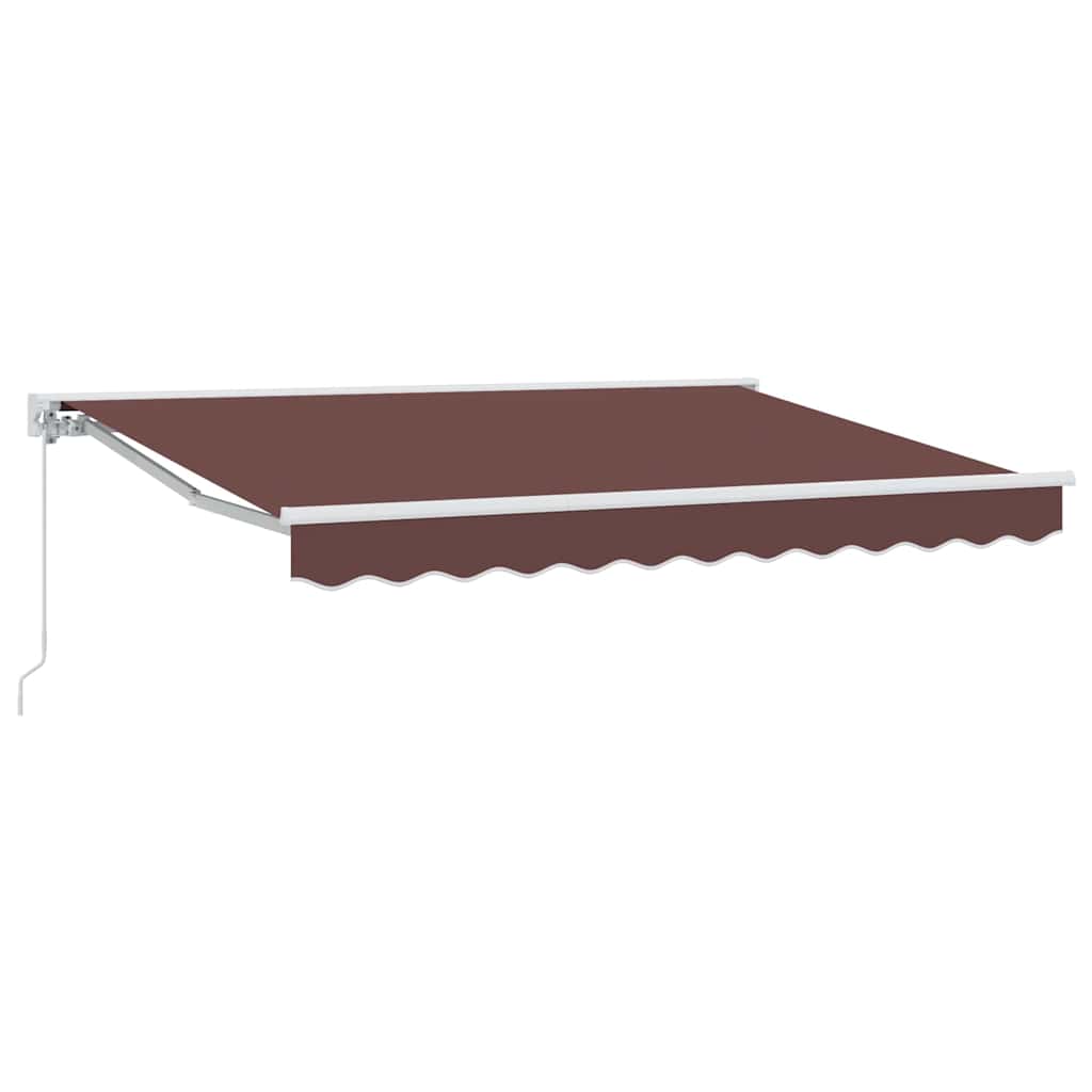 Markisram Brun 350 x 200 cm Polyester med PU-beläggning