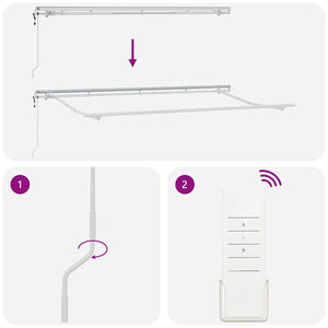 Utfällbar markis Kräm 400 x 200 cm tyg