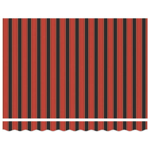 Utfällbar markis orange och brun 300 x 250 cm Tyger och Stål