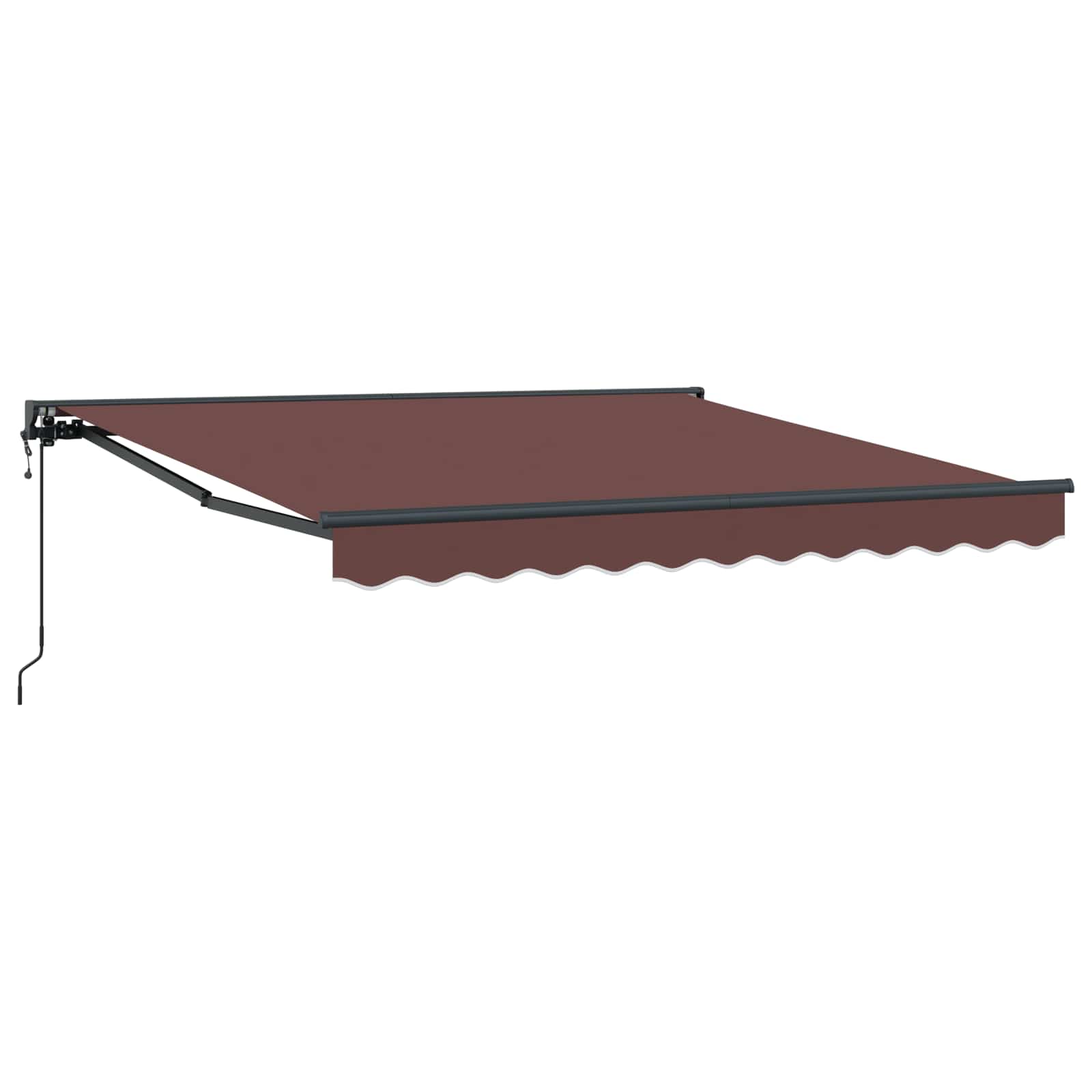 Markisram Brun 300 x 250 cm Polyester med PU-beläggning