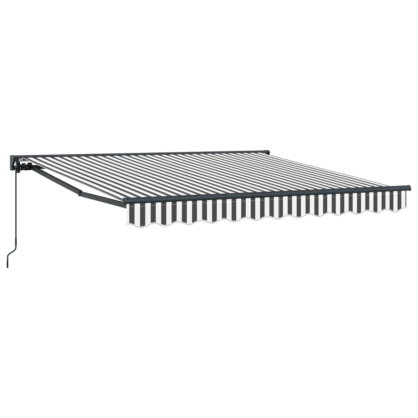 Markisram Antracit och vitt 300 x 250 cm