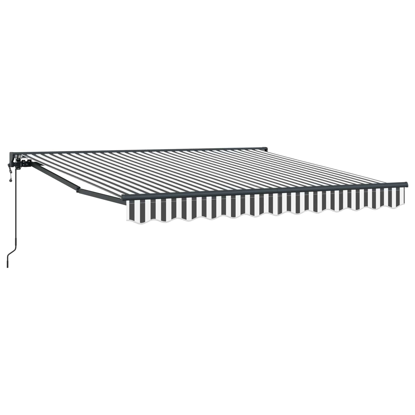 Markisram Antracit och vitt 300 x 250 cm