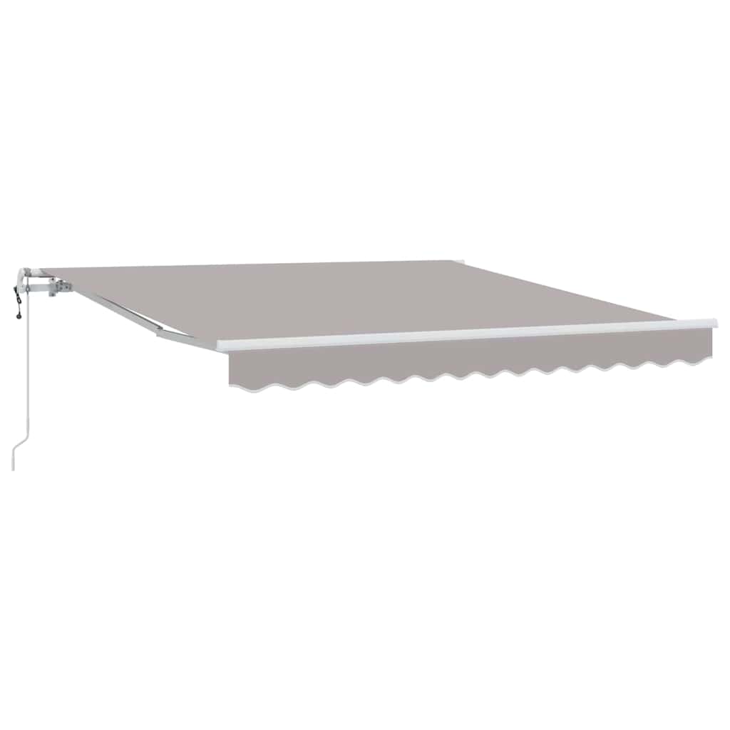 Utdragbar markis Ljusgrå 350 x 250 cm Duk och Aluminium