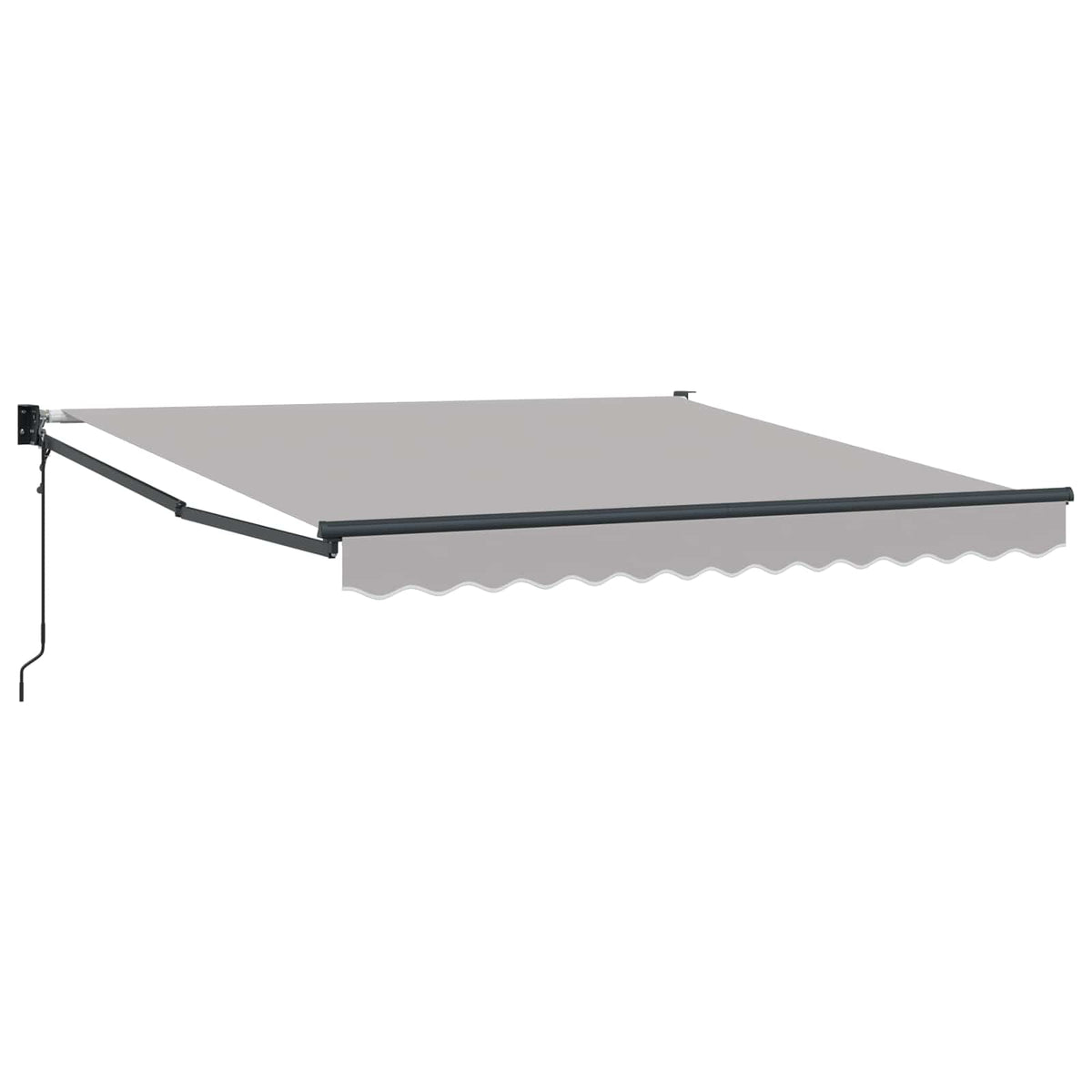 Utdragbar markis Ljusgrå 350 x 250 cm Polyester och metall
