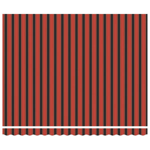 Utfällbar markis orange och brun 400 × 350 cm Tyger och Stål