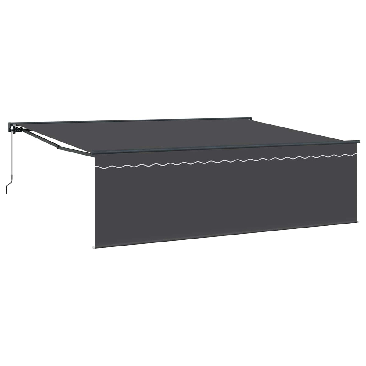 Utdragbar markis Antracit 450 × 300 cm Polyester och aluminium
