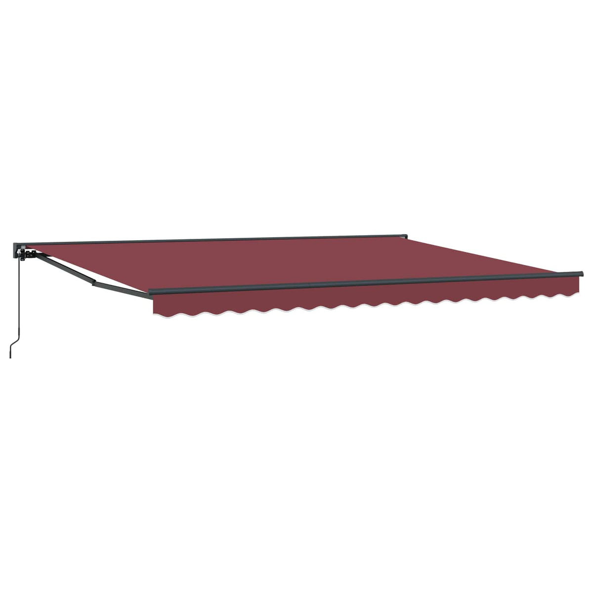Markisram Vinröd 450 × 300 cm Polyester med PU-beläggning