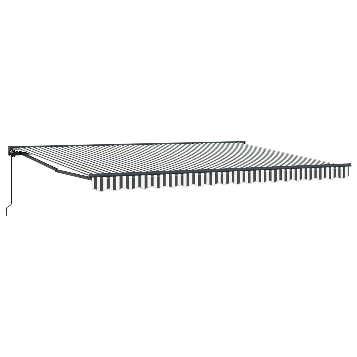 Markisram Antracit och vitt 450 × 300 cm