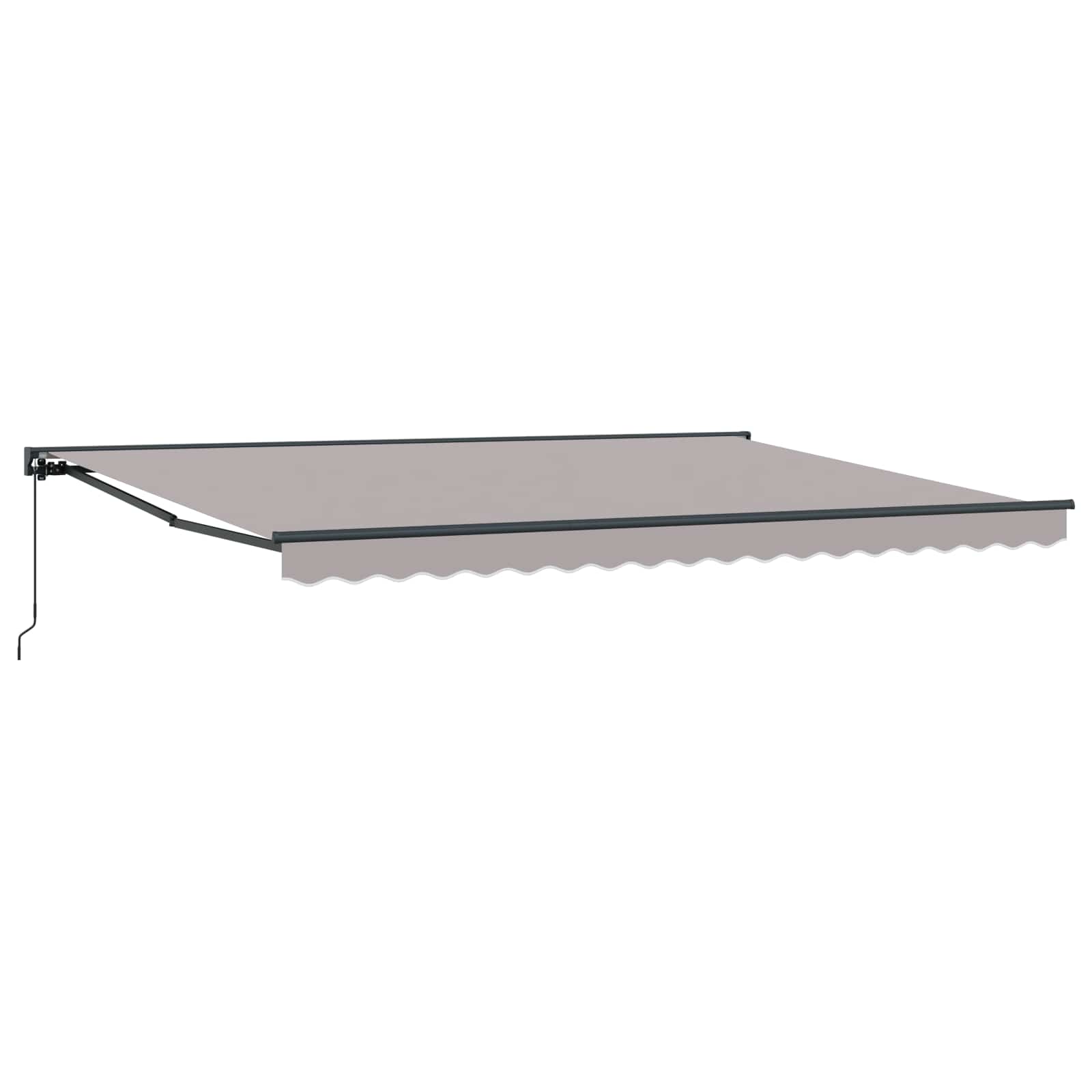 Markisram Ljusgrå 450 × 300 cm Polyester med PU-beläggning