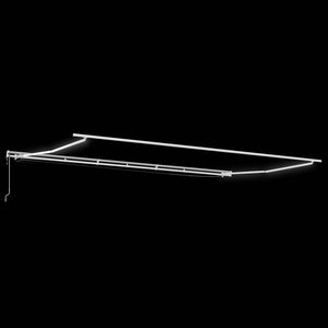 Utfällbar markis med LED -remsljus Flerfärgsdesign 600 × 300 cm