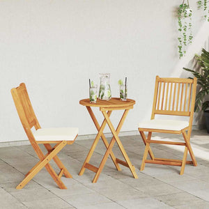 Trädgårds Bistro Set 3 pcs Brun Massivt Akaciaträ