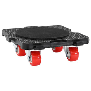 Möbelhjul 4 st med lyftare svarta 13,5x13,5x4,2 cm 300 kg