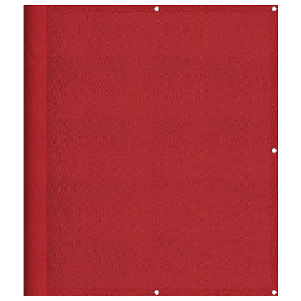 Balkongskärm röd 120x800 cm 100% polyester oxford