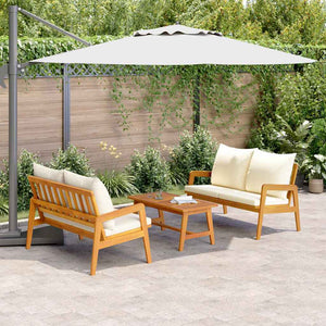 Bistroset med kudde 3 pcs Brun Massivt Akaciaträ