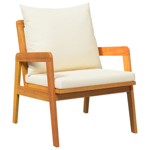 Bistroset med kudde 5 pcs Brun Massivt Akaciaträ