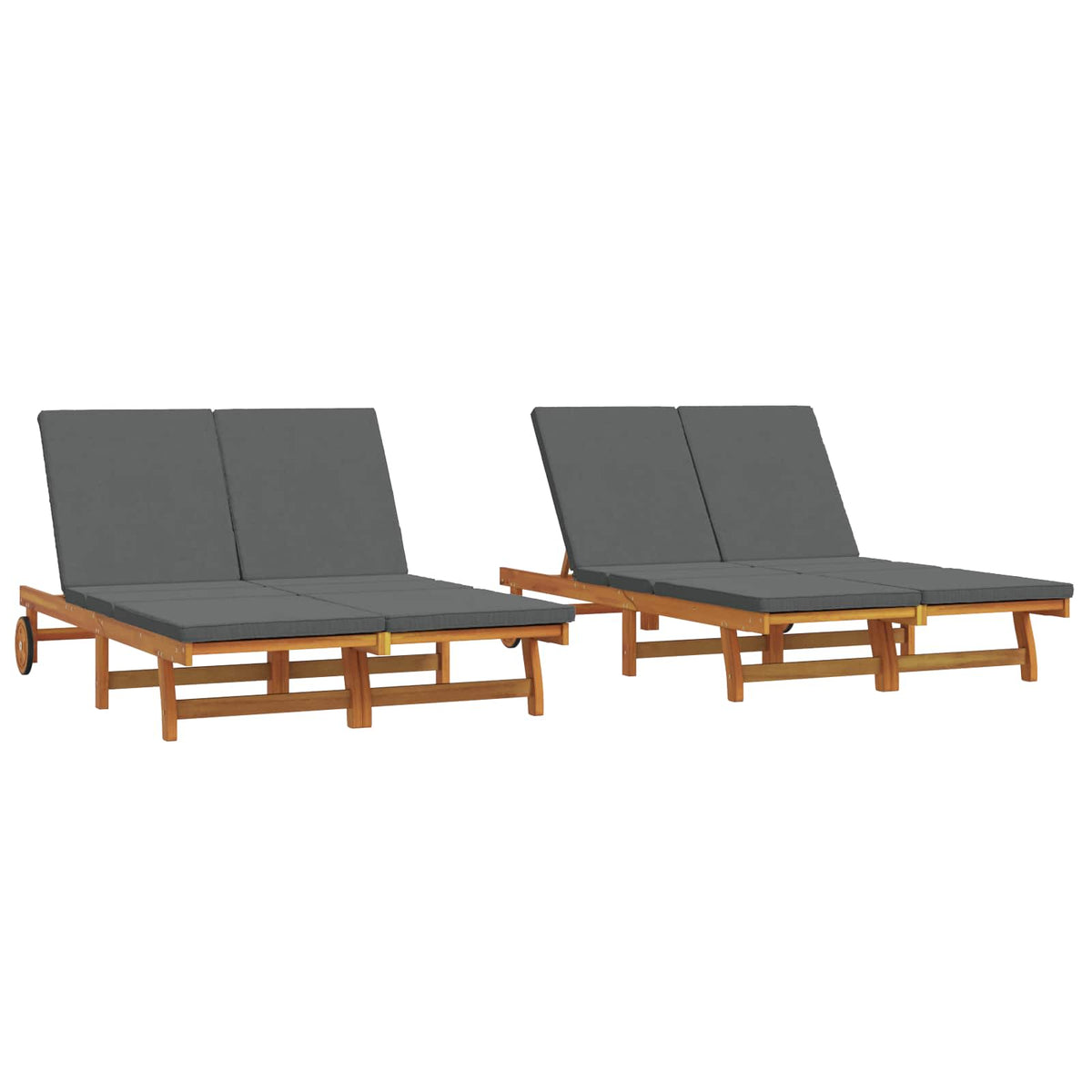 Solstol Brun 125 x 200 x 84 cm Massivt Akaciaträ