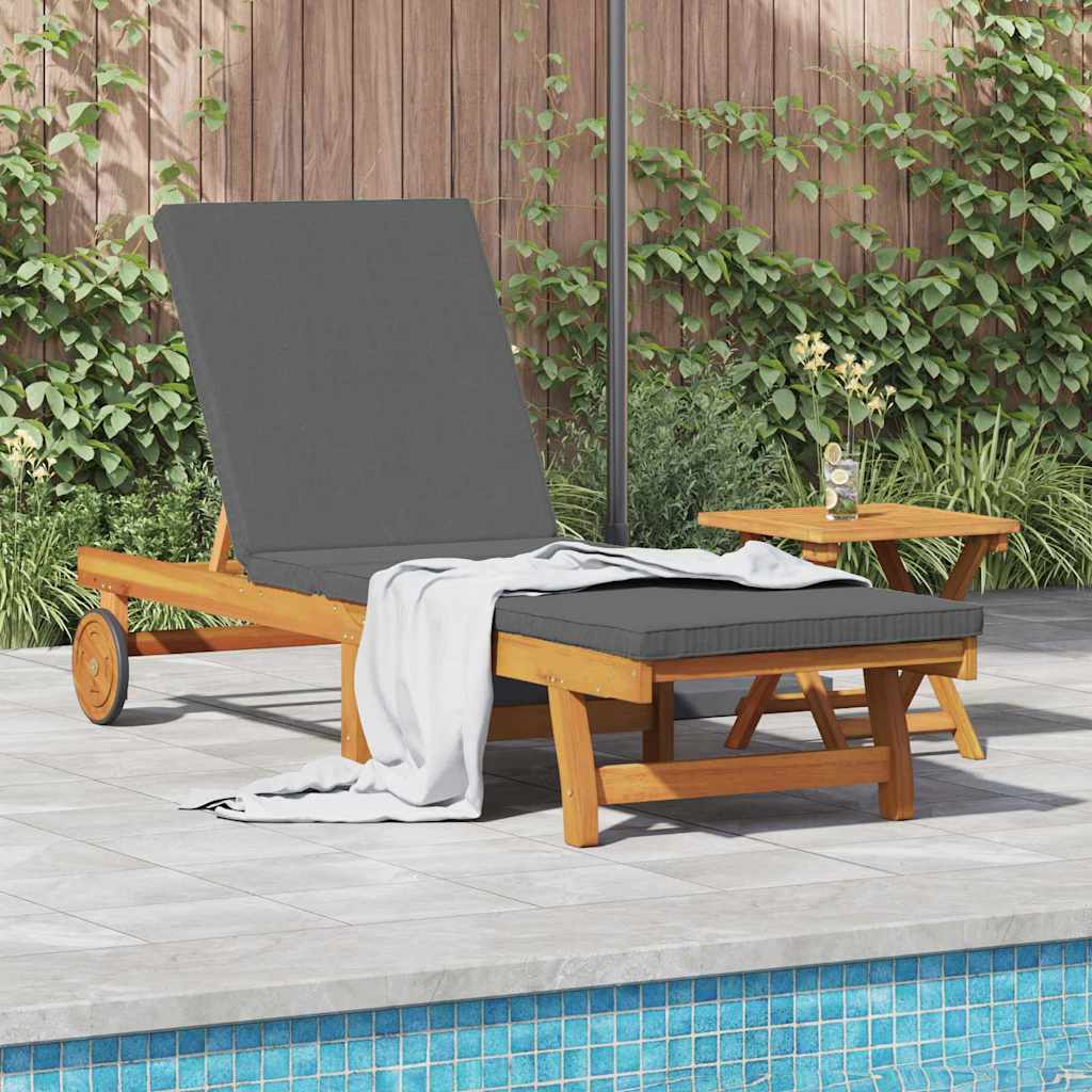 Solstol 2 st Massivt Akaciaträ Brun