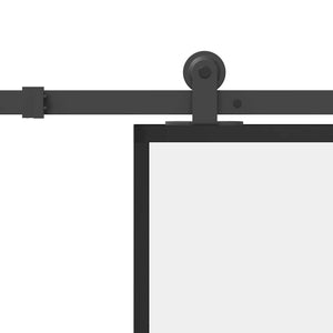 Skjutdörr med beslagset ESG glas och aluminium 90x205 cm