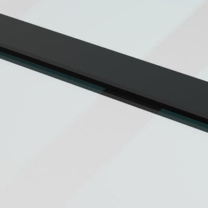 Skjutdörr med hårdvara 102,5x205 cm ESG-glas och aluminium