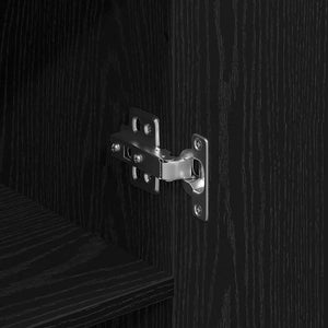 Skåp Svart Ek 69,5 x 34 x 180 cm Konstruerat trä