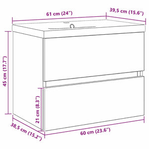 Diskho skåp med dörr Svart ek 60 x 39 x 62 cm Konstruerat trä