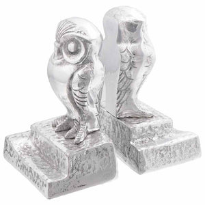 Bokstöd 2 pcs Silver 12 x 9 x 19 cm Aluminium