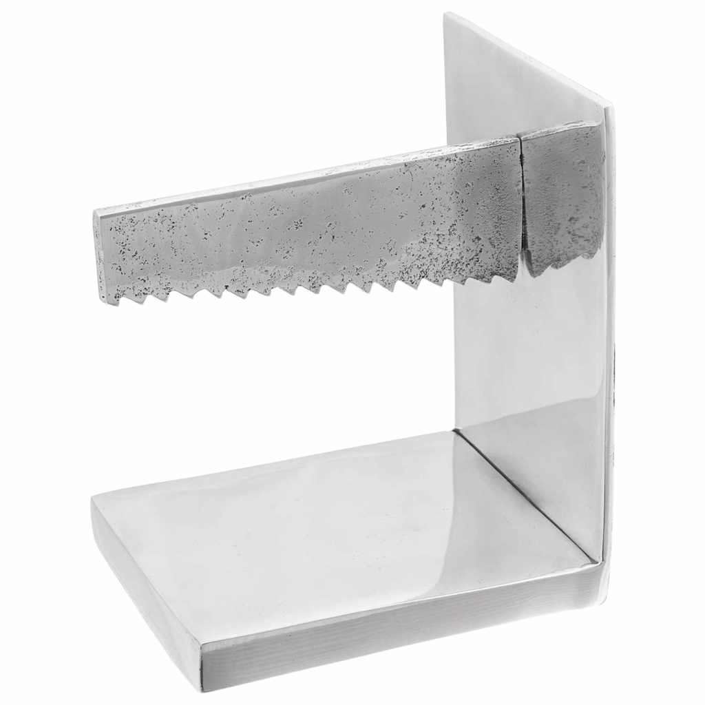 Bokstöd 2 st Silver 11 x 14 x 17,5 cm Aluminium