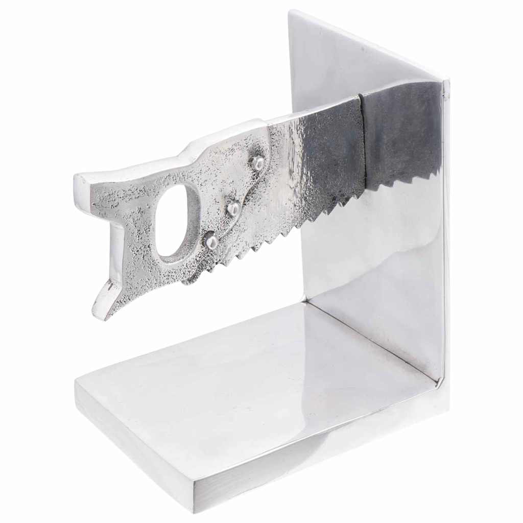 Bokstöd 2 st Silver 11 x 14 x 17,5 cm Aluminium