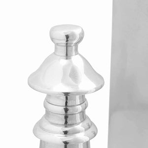 Bokstöd 2 pcs Silver 11 x 12 x 19,5 cm Aluminium