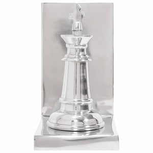 Bokstöd 2 pcs Silver 11 x 12 x 19,5 cm Aluminium