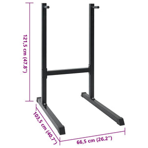 Dipsstation Svart 103.5 x 66.5 x 121.5 cm Pulverlackerat stål