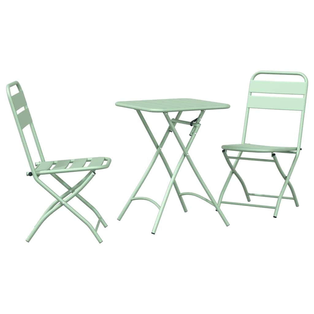 Bistroset 3 pcs Grön Stål