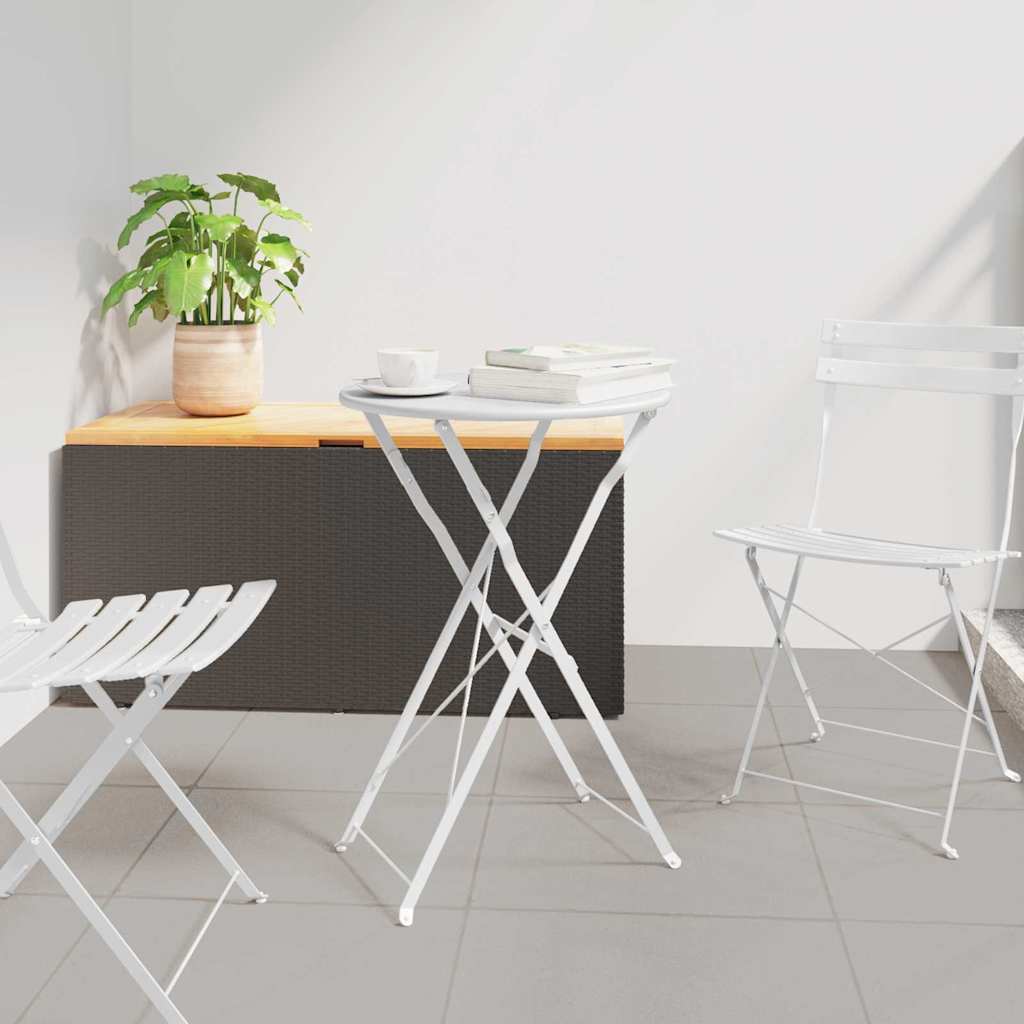 Bistrobord Vit Ø 50 x 71 cm Pulverlackerad stål