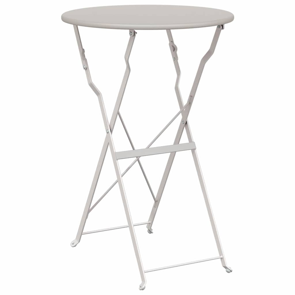 Bistrobord Beige Ø 50 x 71 cm Pulverlackerad stål