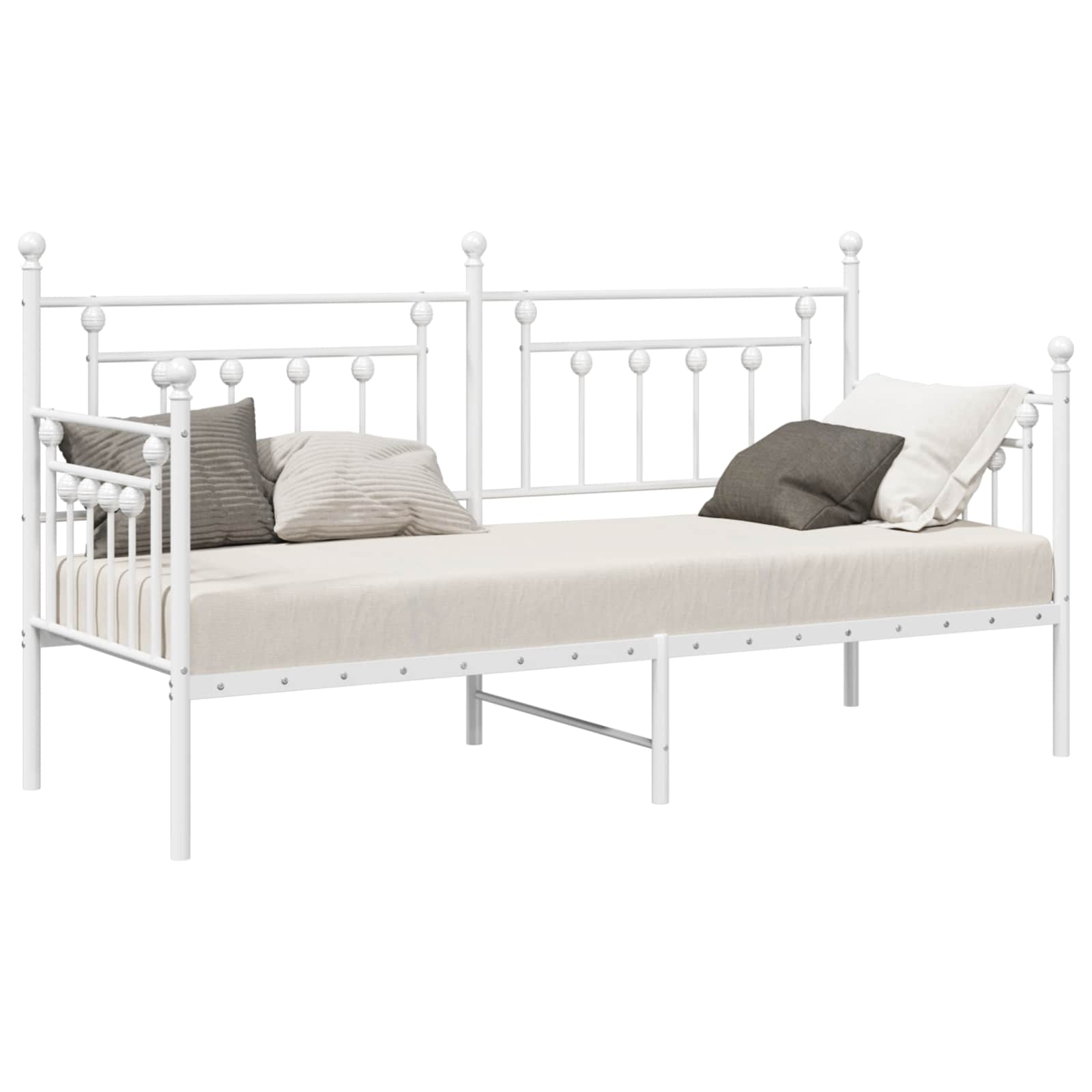 Dagbäddram Vit 80 x 200 cm Stål