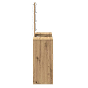 Smyckebord med lagring Brun 102 x 33 x 135 cm Konstruerat trä