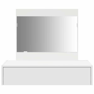 Smyckebord med låda Vit 83 x 40 x 70 cm Konstruerat trä